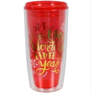 NWOT 2pk Holiday Printed Double Wall Plastic Tumblers 20oz